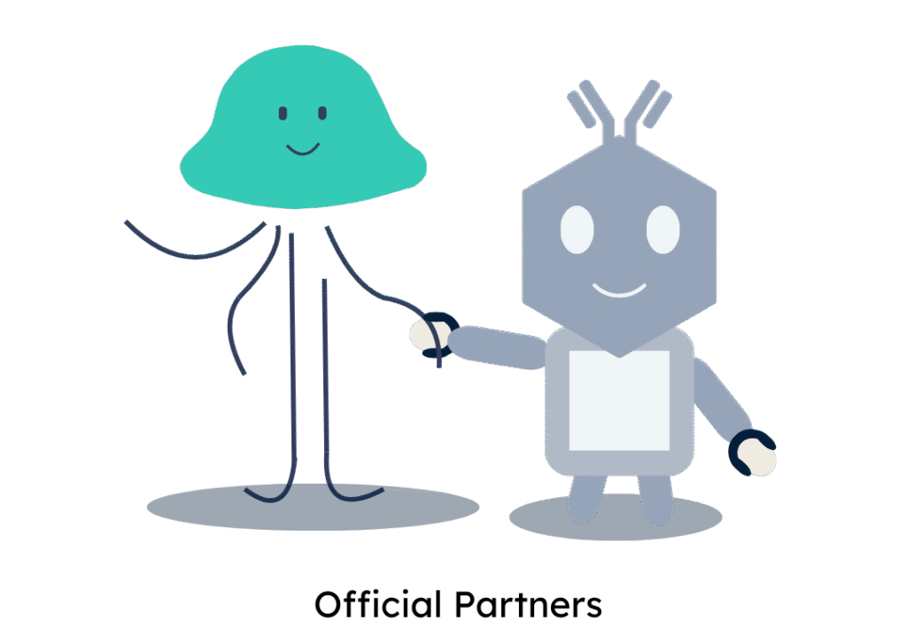 Official Benchling partner illustration with character illustration representing ComputedField’s certified Benchling consulting services for biotech companies